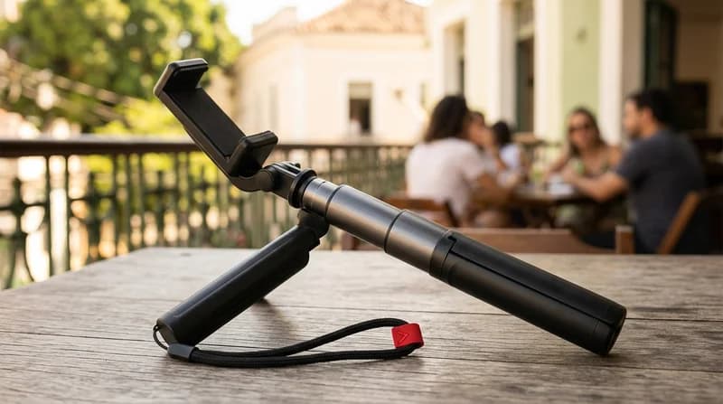 AliExpress tripés e selfie sticks